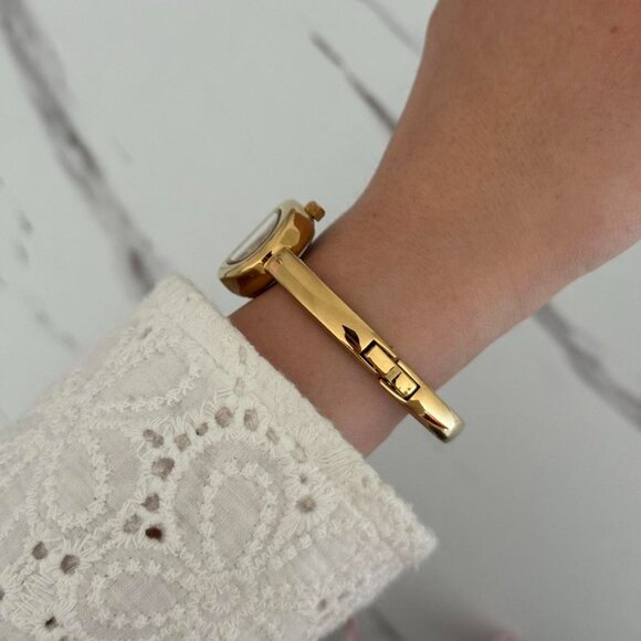 SKU0045 Casual Gold Dark Green dial Women Fashion Watch Stainless steel+gift bag main image 4